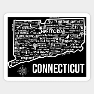 Connecticut Map Sticker